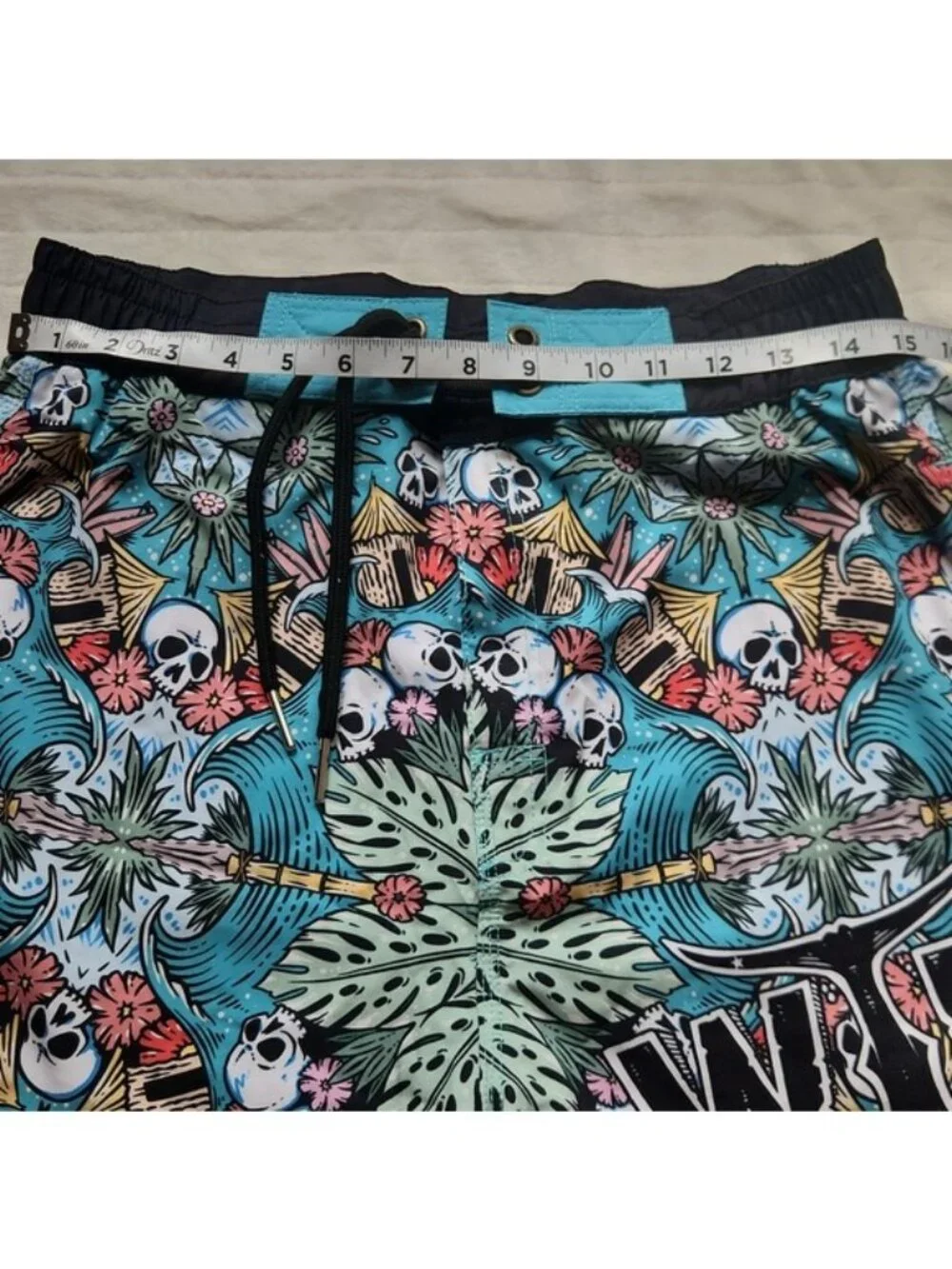 Men's What The FIN, Summer , Vacation, Beach, Pool, Blue Graphic Swim Shorts
